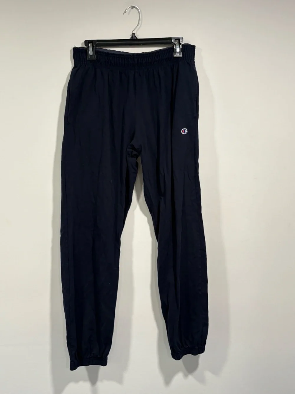 Champion Men's Dark Navy Athletic Joggers with Logo